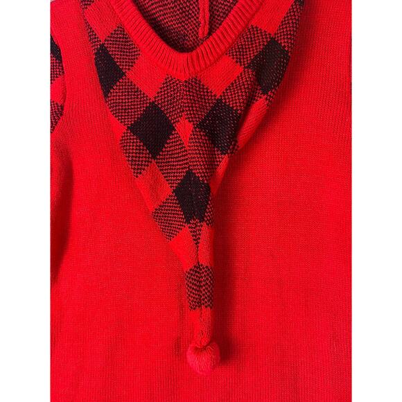 Ugly Christmas Sweater Hoodie XL (15-17) Rudolph Rednose Reindeer No Boundaries - Picture 6 of 9